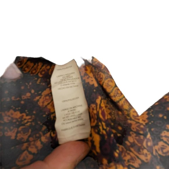 LulaRoe Purple Orange Swim Cover or Sheer Jacket Robe Woman's L LH8058 - Picture 3 of 7